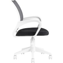 Кресло офисное TopChairs ST-BASIC-W серый крестовина пластик белый