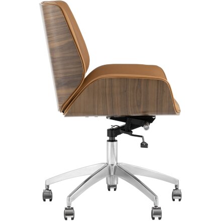 Кресло офисное TopChairs Crown коричневое 