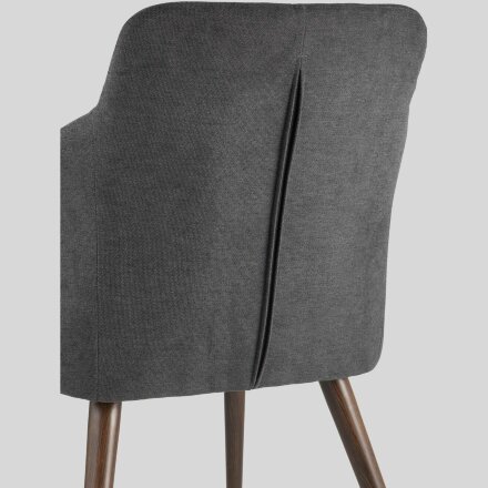 Стул Stool Group Квини серый обивка плотная ткань, стальные ножки 